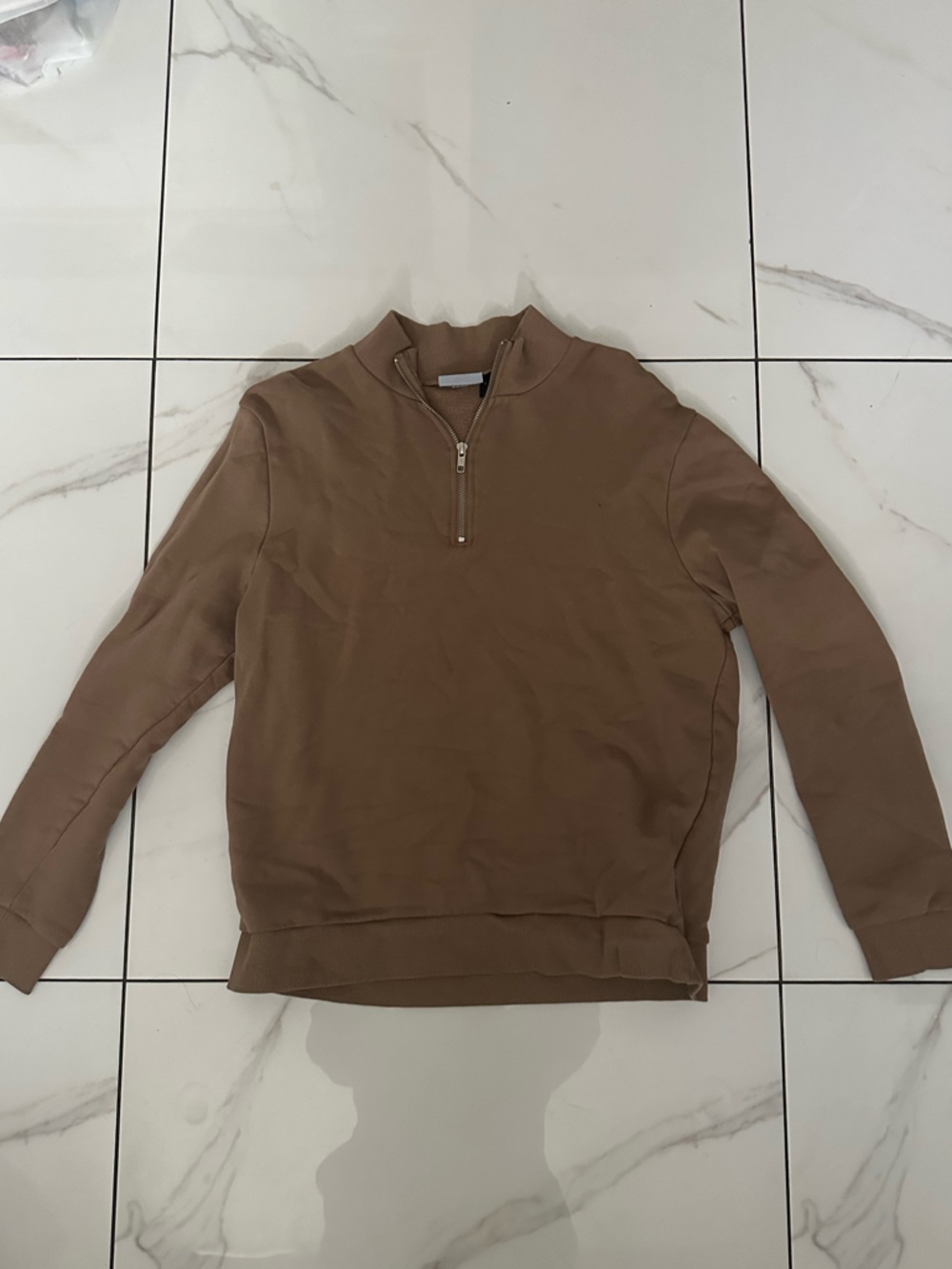 ASOS Men's Half-Zip Sweater in Brown